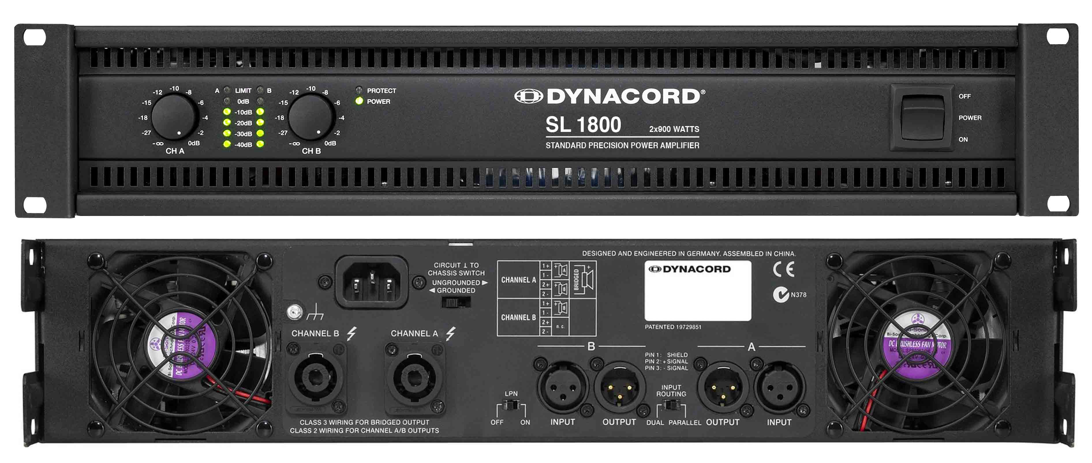 پاور آمپلی فایر دایناکورد مدل SL 1800 1 پاور آمپلی فایر دایناکورد مدل SL 1800