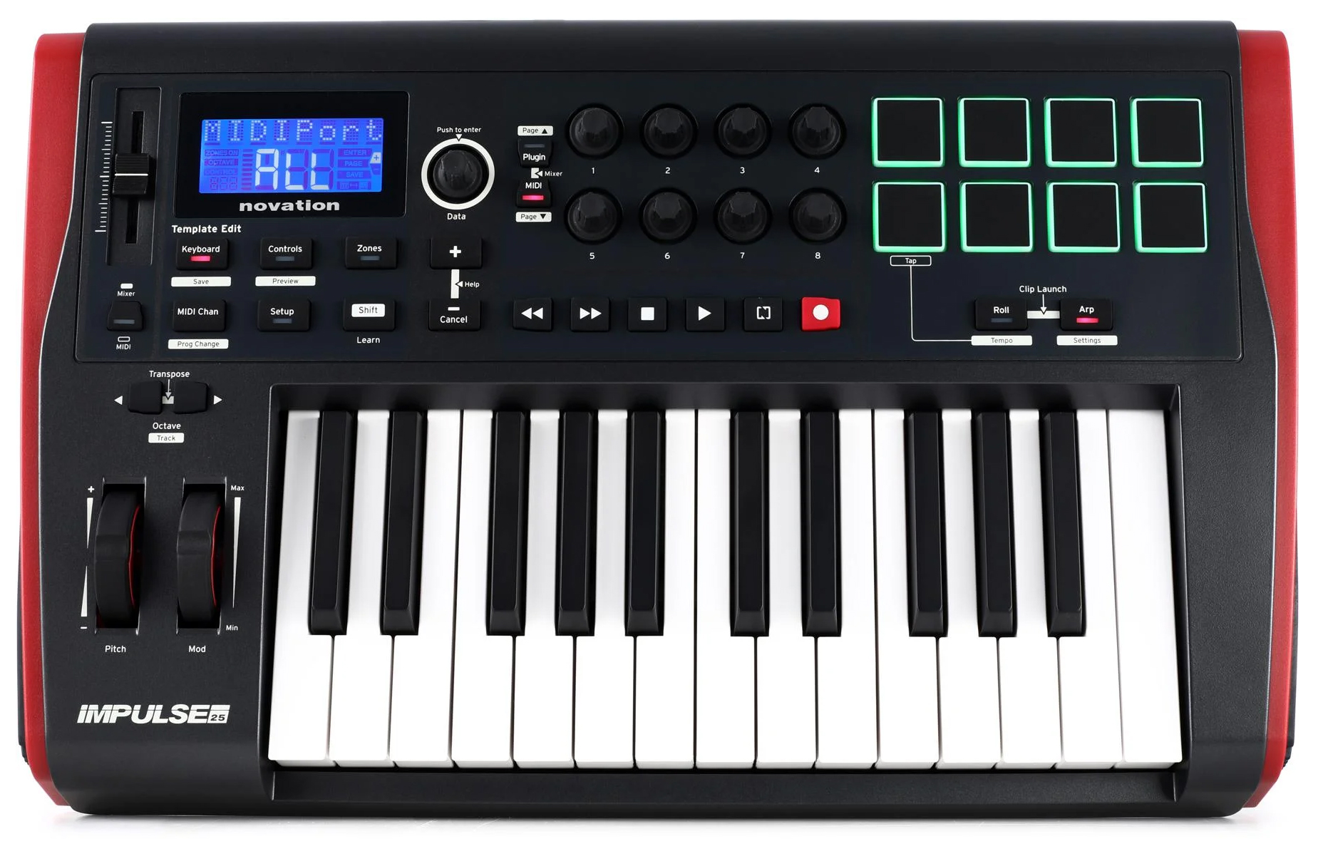 میدی کیبورد کنترلر نویشن Impulse 25 1 میدی کیبورد کنترلر نویشن Impulse 25