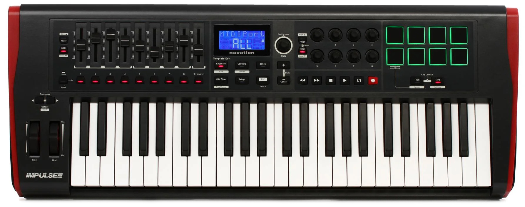 میدی کیبورد کنترلر نویشن Impulse 49 1 میدی کیبورد کنترلر نویشن Impulse 49