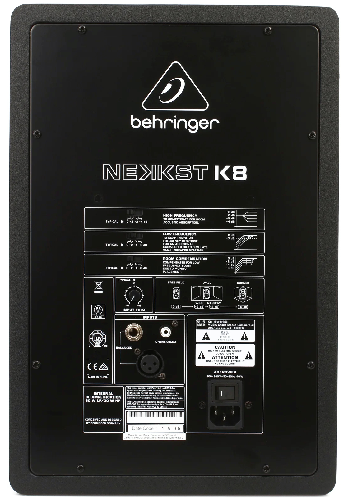 اسپیکر مانیتورینگ استودیویی بهرینگر مدل Nekkst K8 2 اسپیکر مانیتورینگ استودیویی بهرینگر مدل Nekkst K8