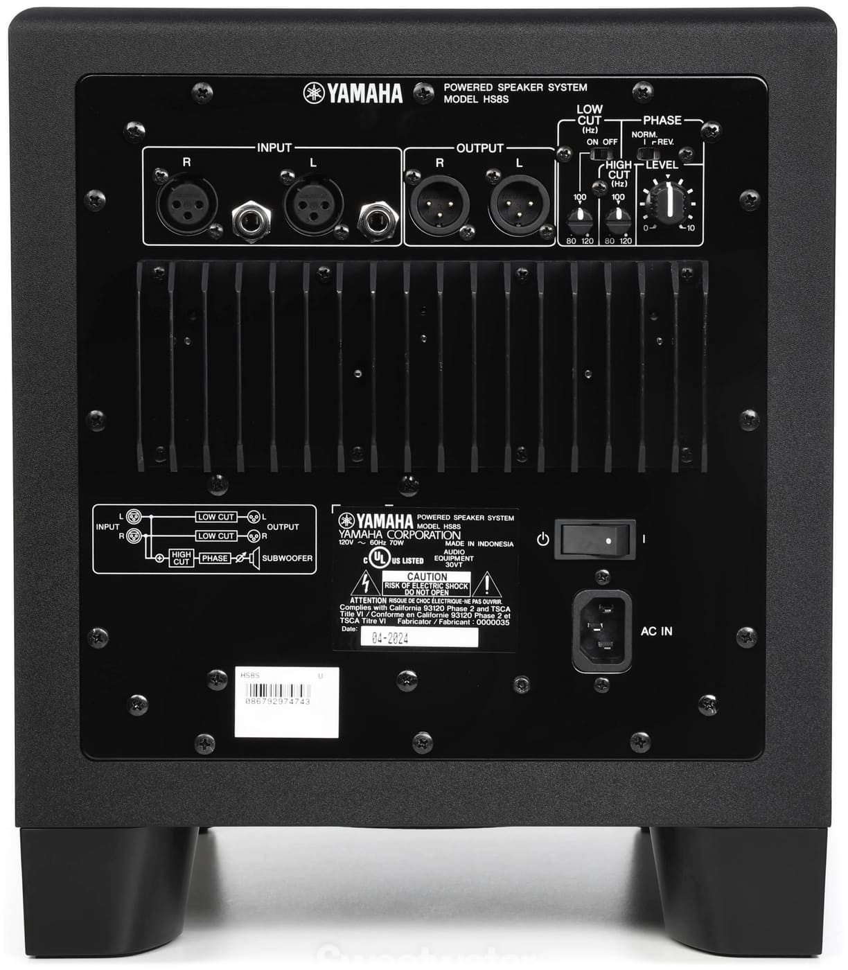 ساب ووفر مانیتورینگ 8 اینچ استودیو یاماها اچ اس ایت اس HS8S