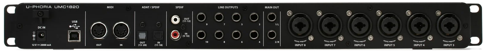 کارت صدا یو اس بی بهرینگر مدل U-Phoria UMC1820 2 کارت صدا یو اس بی بهرینگر مدل U-Phoria UMC1820