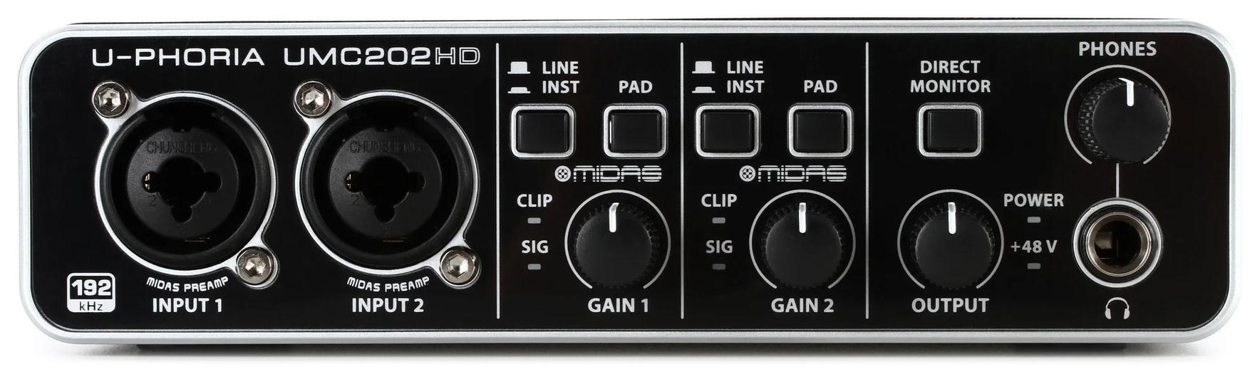 کارت صدا یو اس بی بهرینگر مدل U-Phoria UMC202HD 1 کارت صدا یو اس بی بهرینگر مدل U-Phoria UMC202HD