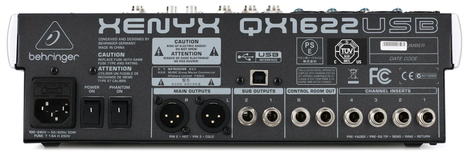 میکسر صدا بهرینگر مدل Xenyx QX1622USB 