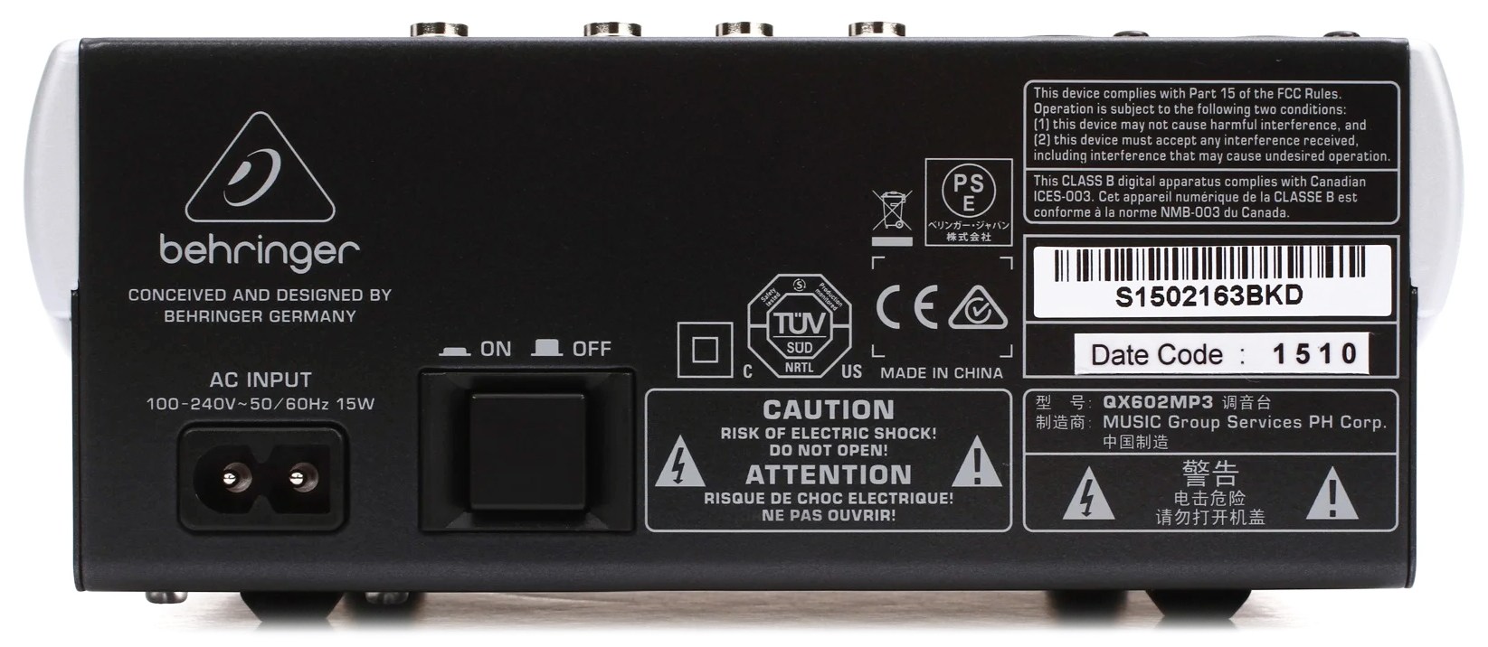 میکسر صدا بهرینگر مدل Xenyx QX602MP3 