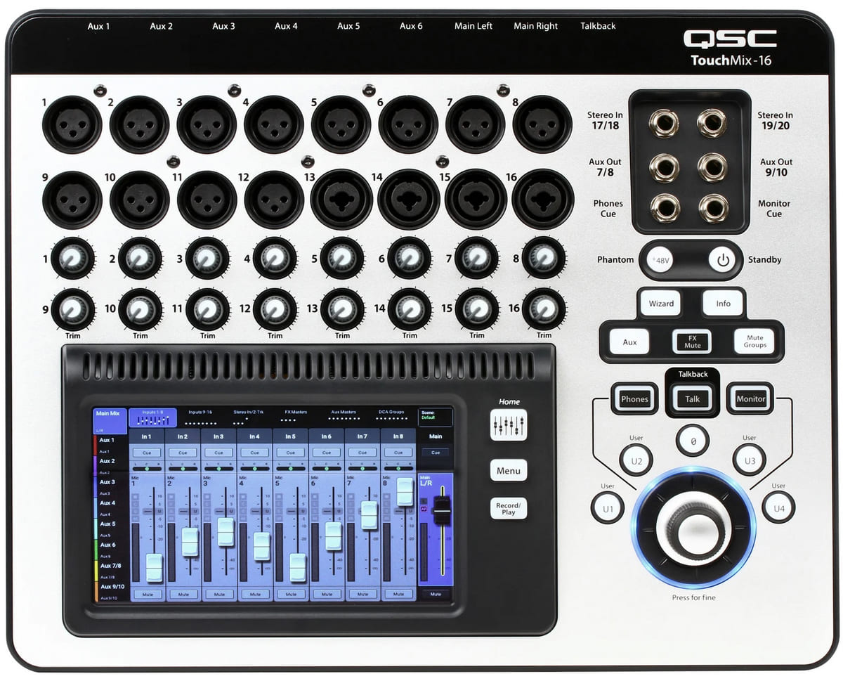 میکسر صدا دیجیتال 22 کانال کیو اس سی تاچ میکس TouchMix-16
