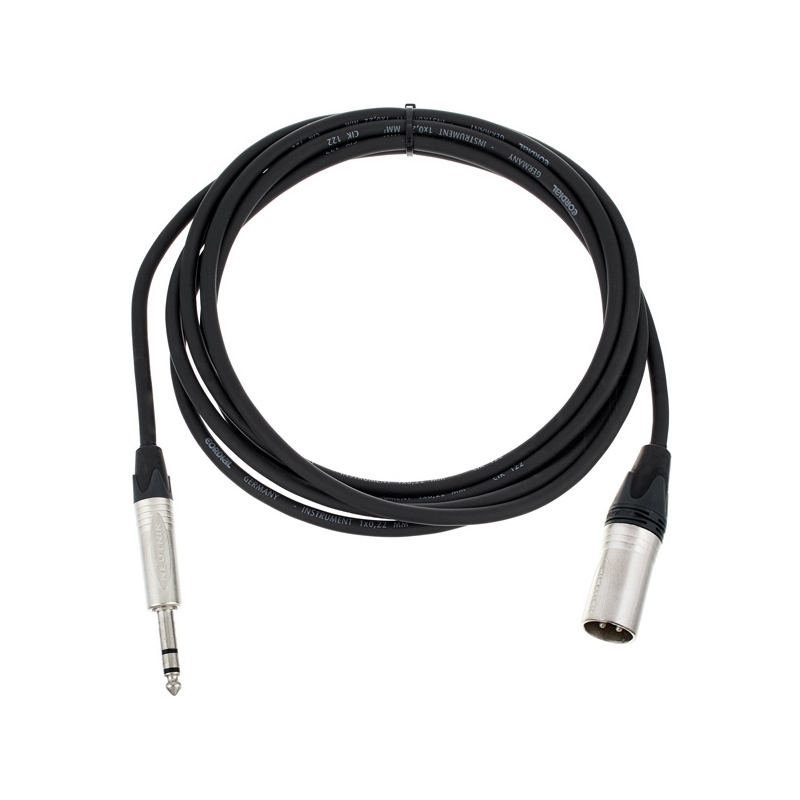 کابل اسپیکر مانیتور کوردیال نوتریک کنون XLR M به بنون استریو TRS M 2