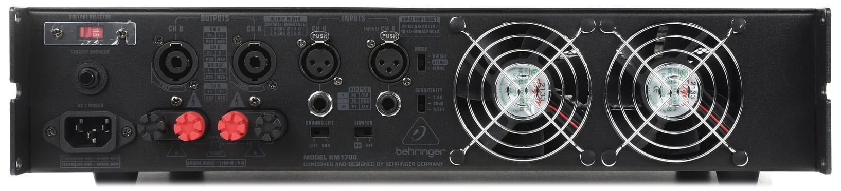 پاور آمپلی فایر بهرینگر مدل KM1700 2 پاور آمپلی فایر بهرینگر مدل KM1700