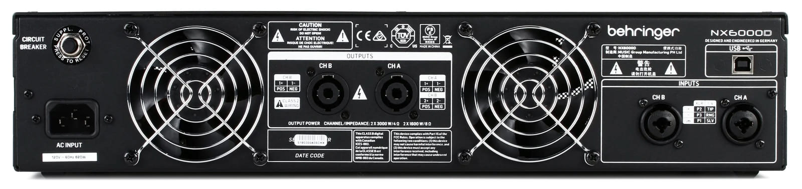 پاور آمپلی فایر بهرینگر مدل NX6000D 2 پاور آمپلی فایر بهرینگر مدل NX6000D