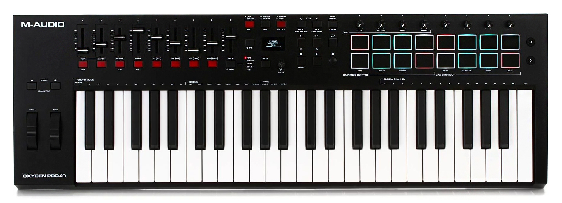 میدی کیبورد کنترلر ام آدیو مدل Oxygen Pro 49 1 میدی کیبورد کنترلر ام آدیو مدل Oxygen Pro 49