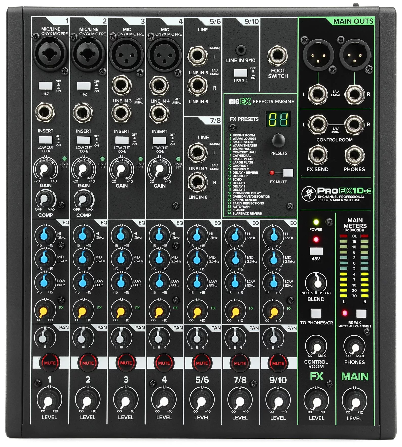 میکسر صدا مکی مدل ProFX10v3