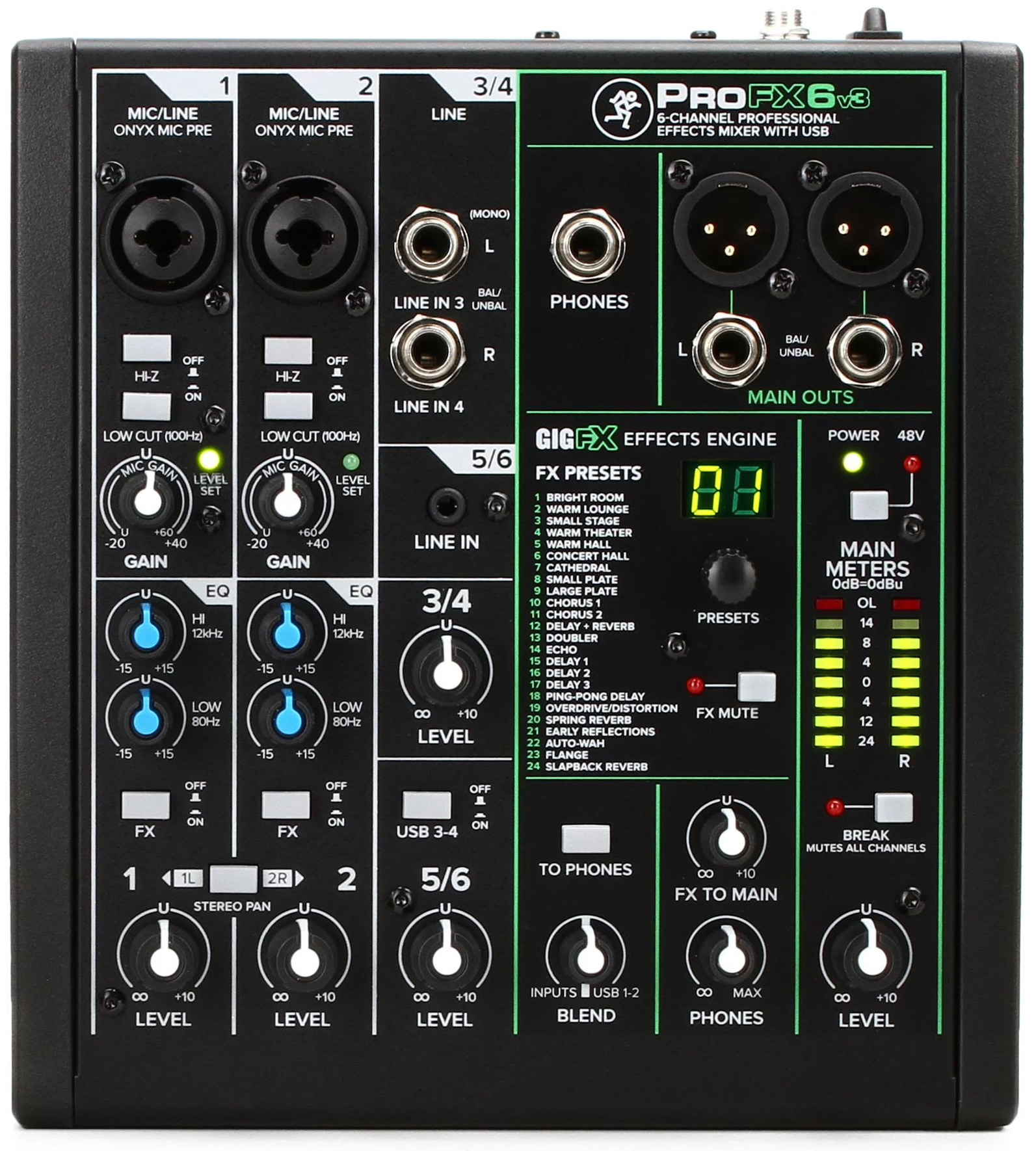 میکسر صدا مکی مدل ProFX6v3