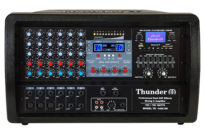 پاور میکسر تندر الکترونیک مدل TE-1400DR 1 پاور میکسر تندر الکترونیک مدل TE-1400DR