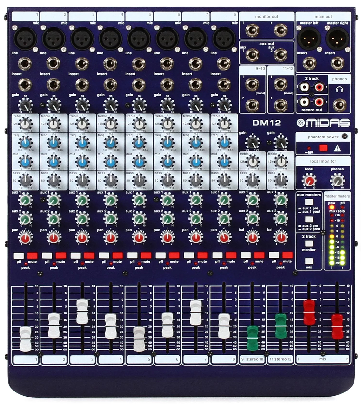 میکسر صدا مایداس مدل DM12 1 میکسر صدا مایداس مدل DM12