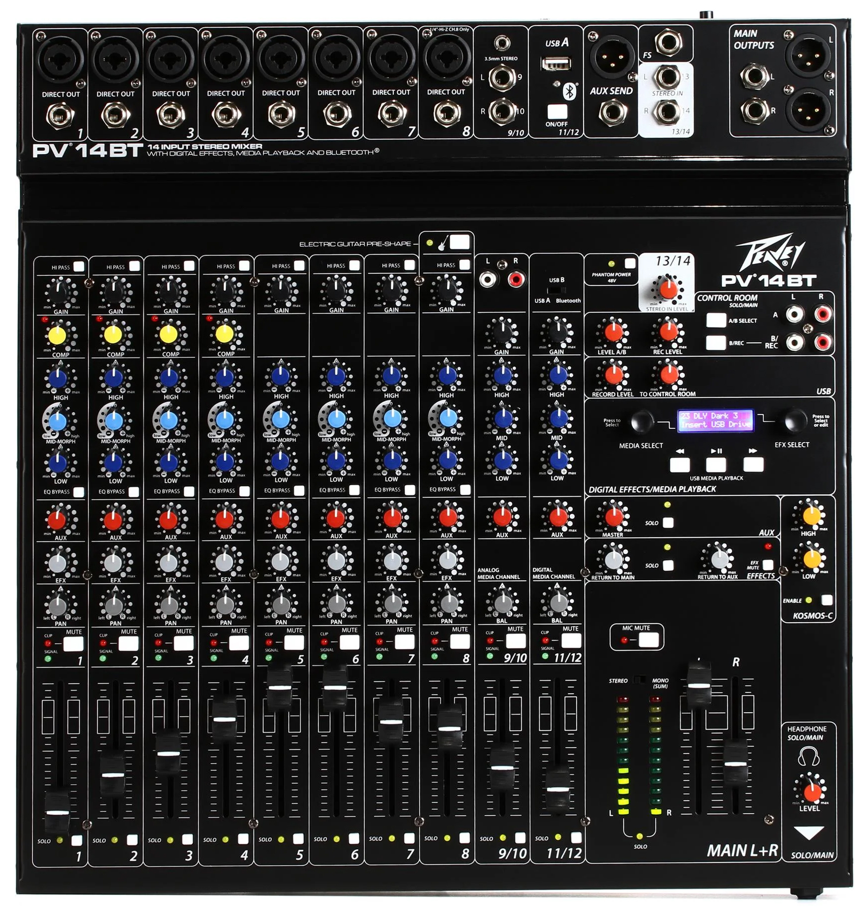 میکسر صدا پی وی مدل PV 14BT 1 میکسر صدا پی وی مدل PV 14BT
