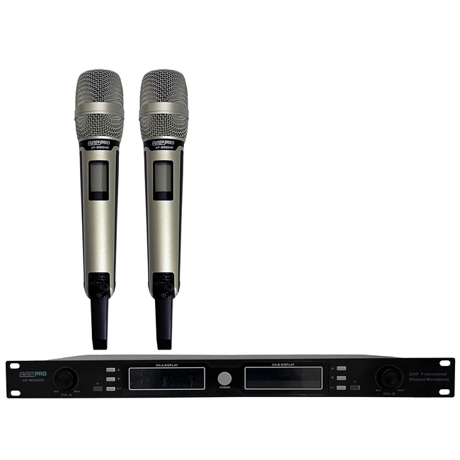 میکروفون بی سیم دستی دو کانال ای ای پی پرو AP-M900HH 3 میکروفون بیسیم دستی ای ای پی پرو مدل AP M900HH 1