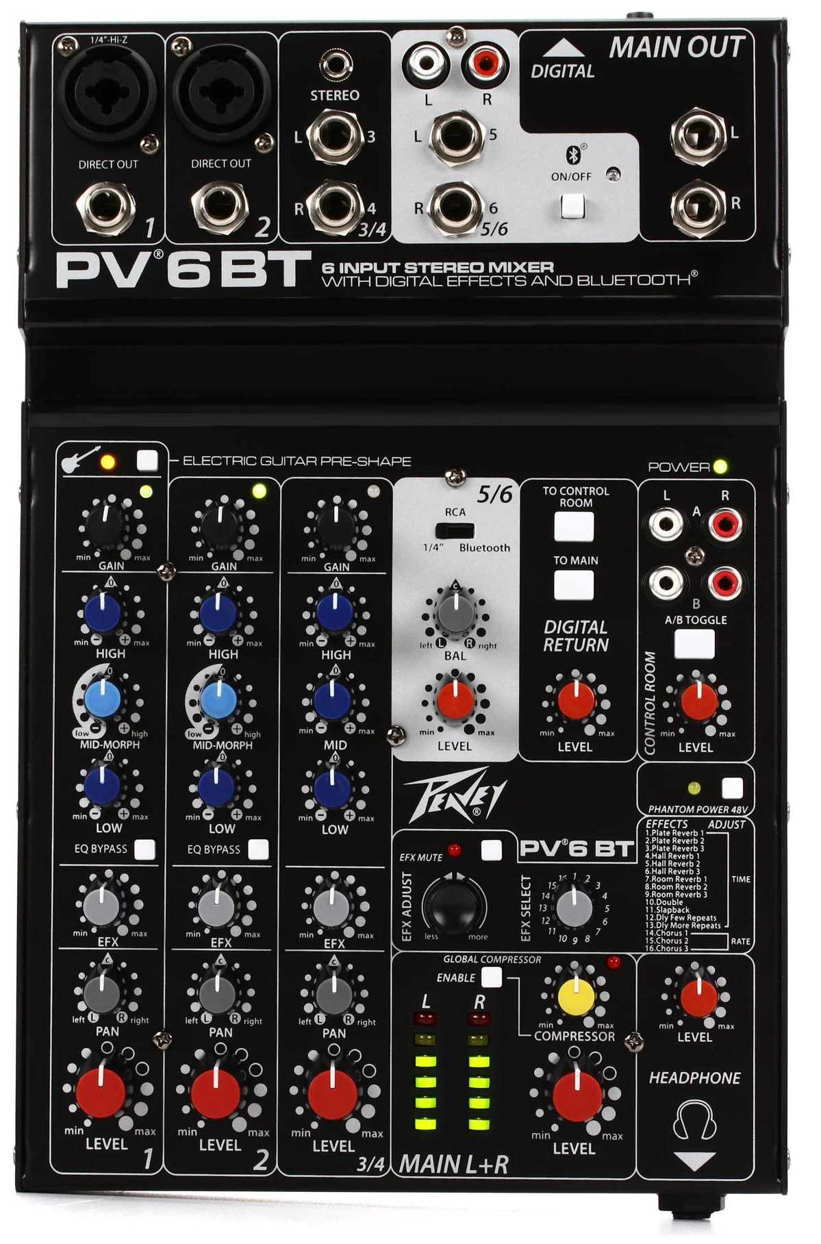 میکسر صدا پی وی مدل PV 6BT