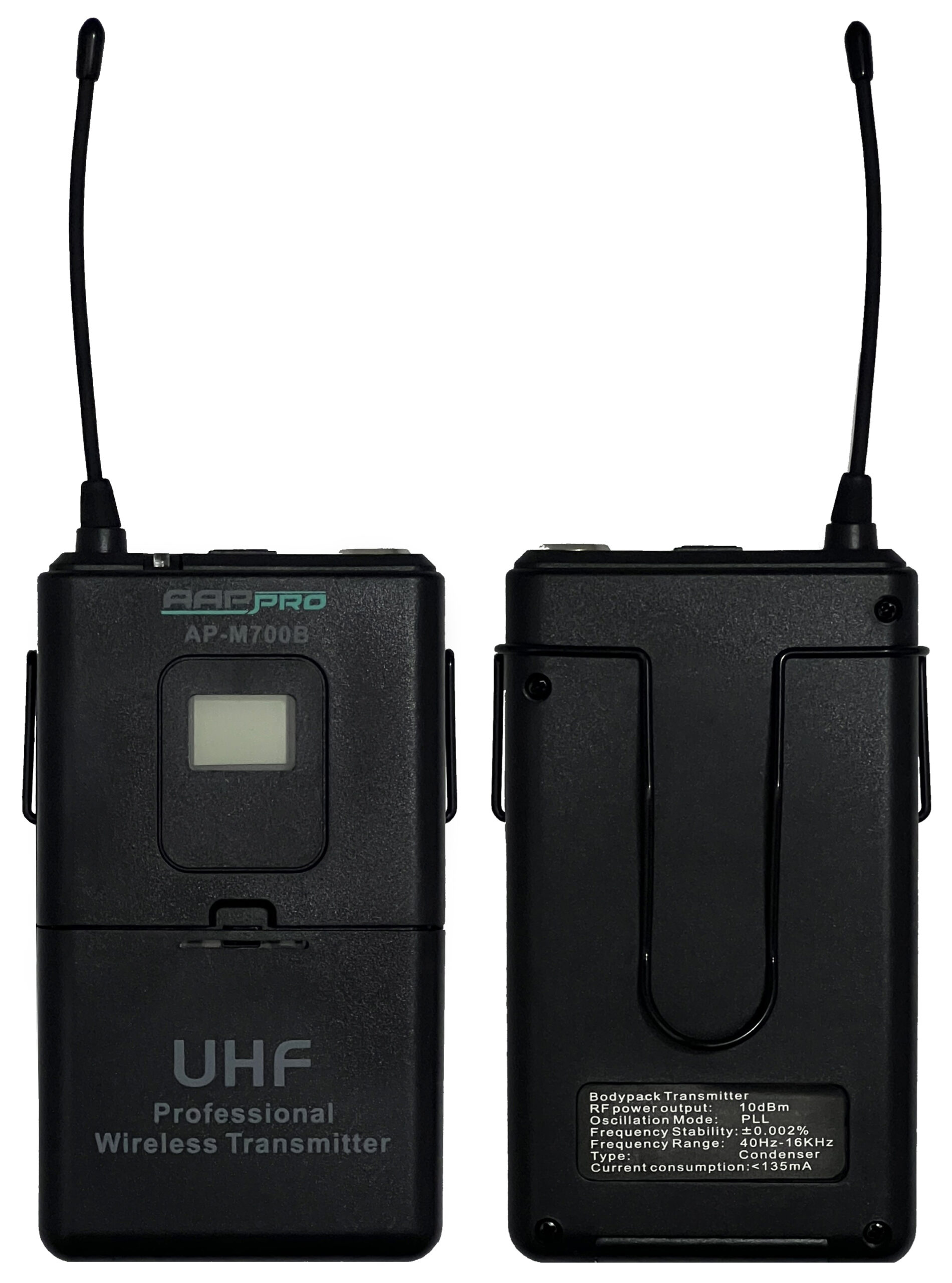 میکروفون بیسیم دستی و یقه ای دو کانال ای ای پی پرو AP-M700HB 2 میکروفون بیسیم دستی و یقه ای دو کانال ای ای پی پرو AP-M700HB