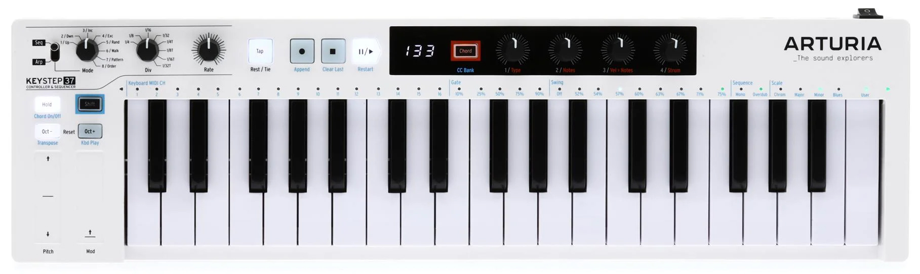 میدی کنترلر و سکوئنسر 37 کلاویه آرتوریا کی استپ KeyStep 37