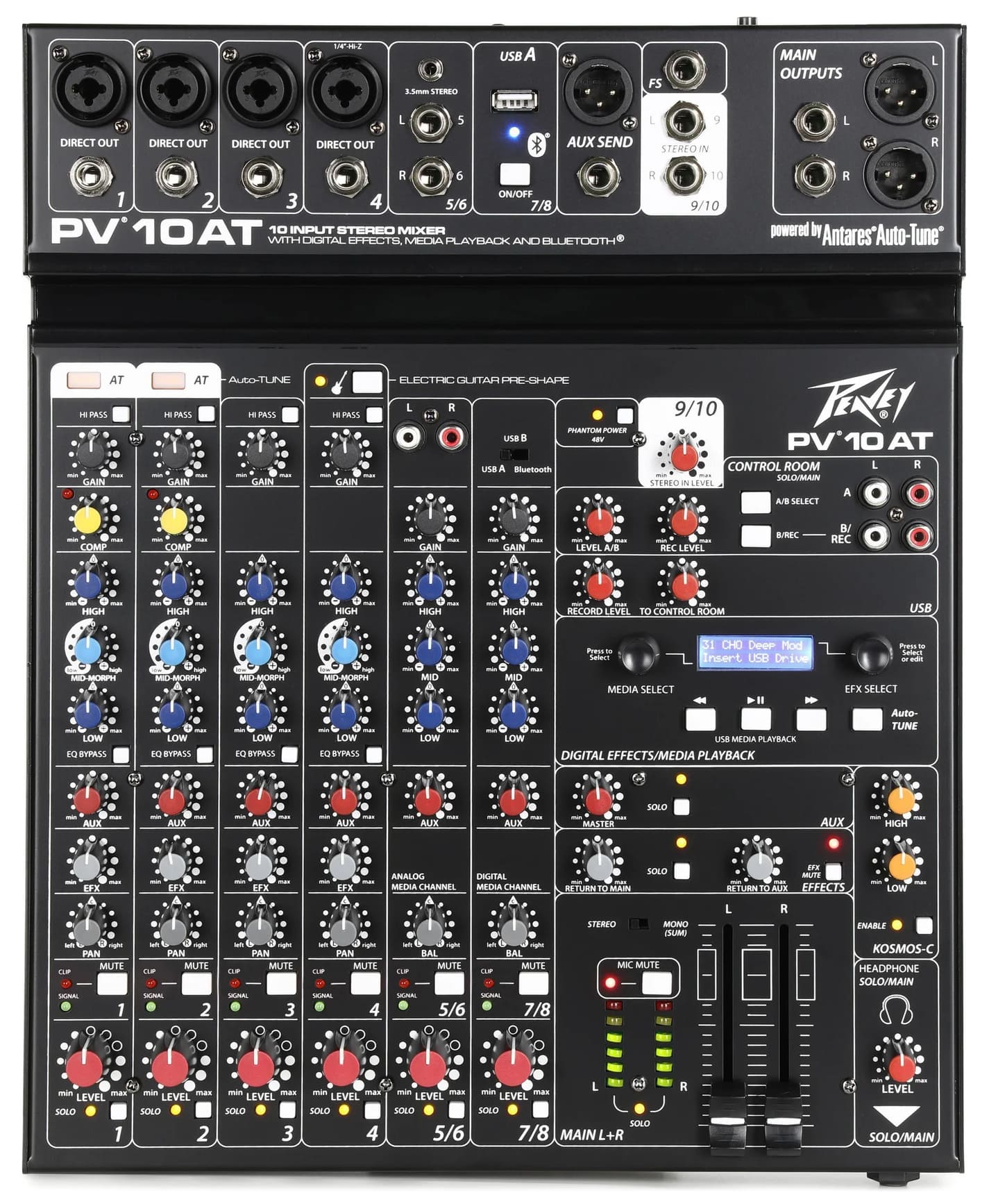 میکسر صدا آنالوگ 10 کانال پیوی پی وی ای تی PV 10 AT