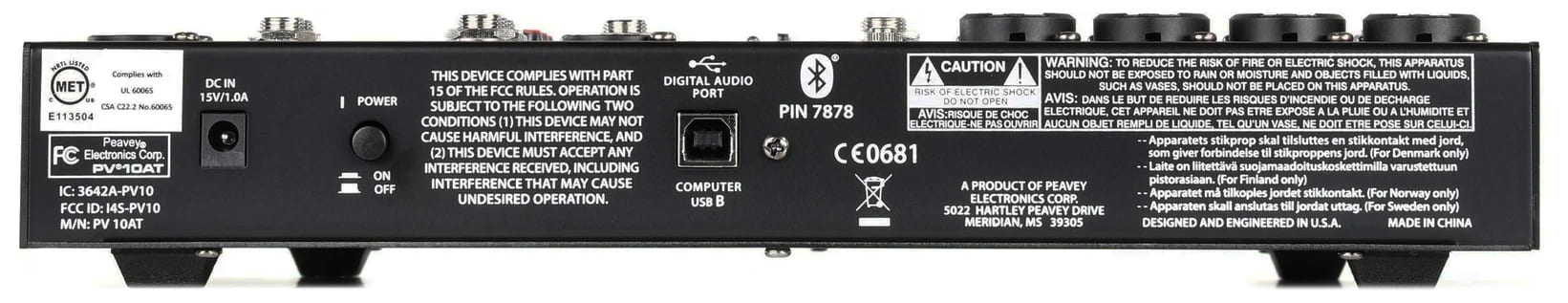 میکسر صدا آنالوگ 10 کانال پیوی پی وی ای تی PV 10 AT