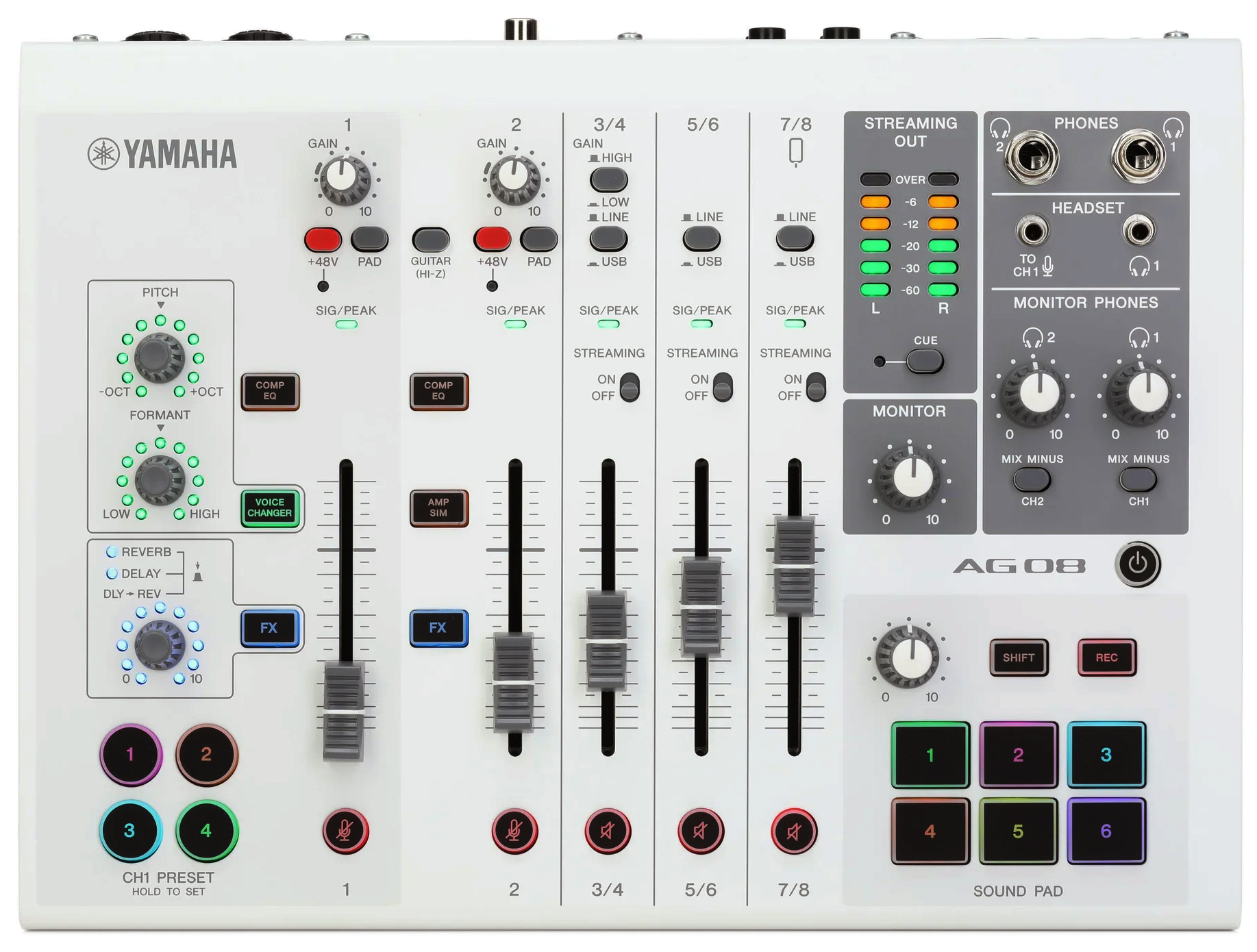 میکسر و کارت صدا یو اس بی لایو استریم یاماها ای جی AG08