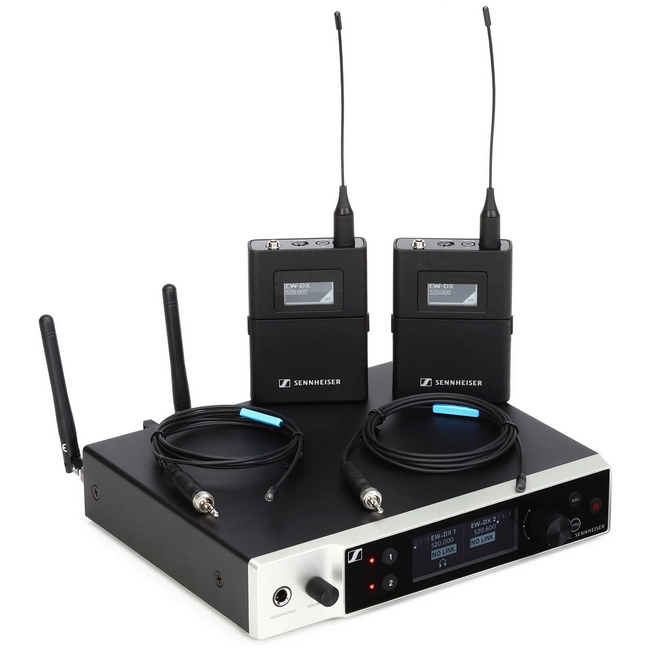 میکروفون بی سیم یقه ای دو کانال سنهایزر EW-DX MKE 2 Set