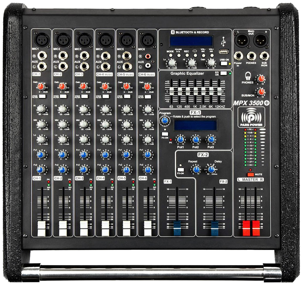 پاور میکسر اکو آمپلی فایر پارس پاور ام پی ایکس MPX3500 PLUS