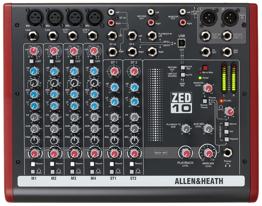 میکسر صدا آنالوگ 10 کانال آلن اند هیت زد ZED-10