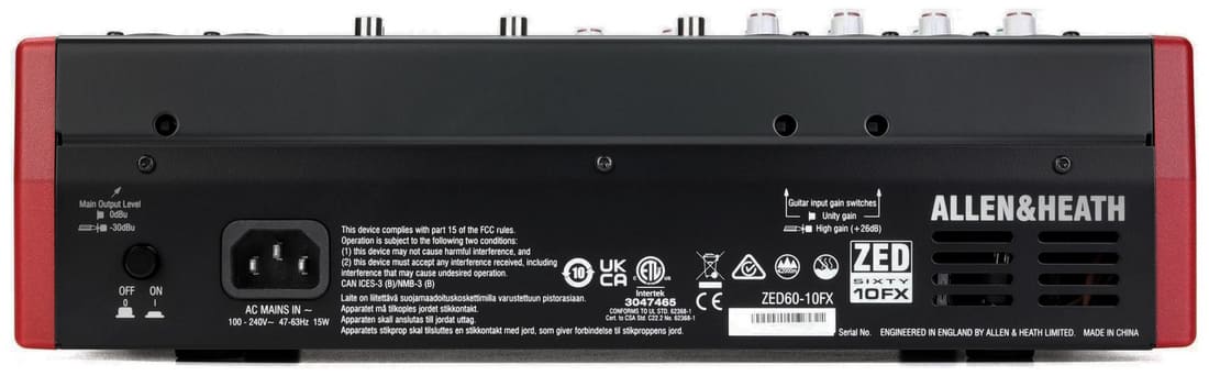 میکسر صدا آنالوگ 10 کانال آلن اند هیت زد اف ایکس ZED60-10FX