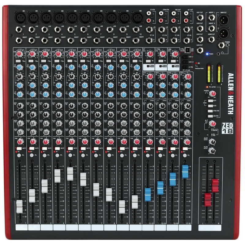 میکسر صدا آنالوگ 18 کانال آلن اند هیت زد ZED-18