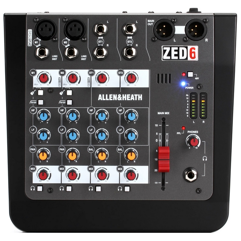 میکسر صدا آنالوگ 6 کانال آلن اند هیت زد ZED-6