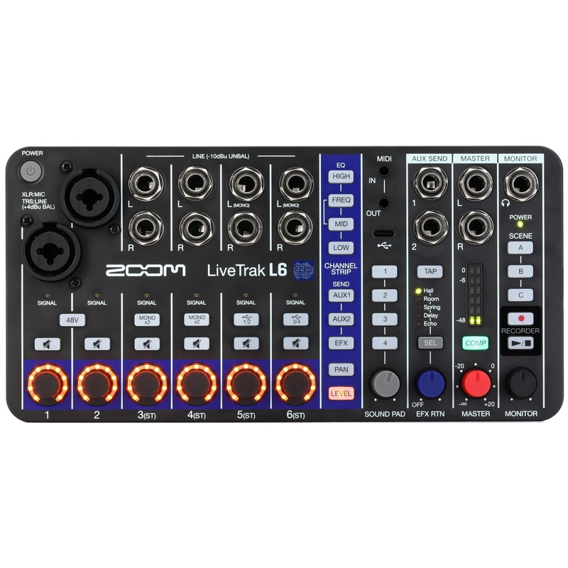 میکسر رکوردر ضبط کننده صدا لایو ترک زوم ال سیکس LiveTrak L6