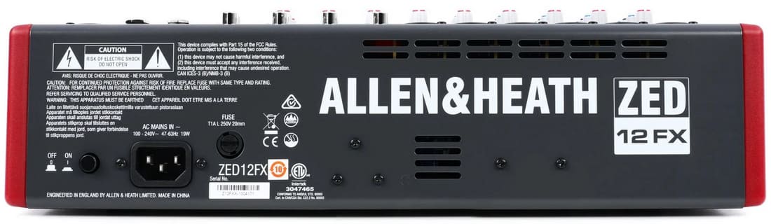 میکسر صدا آنالوگ 12 کانال آلن اند هیت زد اف ایکس ZED-12FX