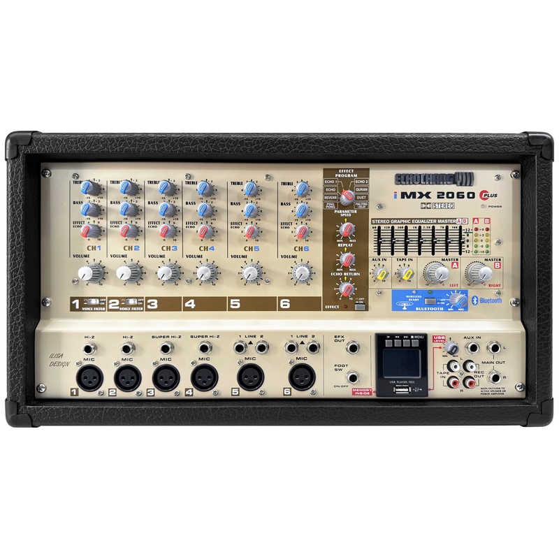 پاور میکسر اکو آمپلی فایر دو کانال اکو چنگ پلاس iMX2060 PLUS