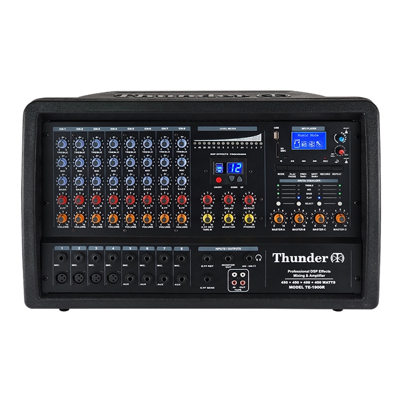 پاور میکسر اکو آمپلی فایر چهار کانال تندر الکترونیک TE-1900R