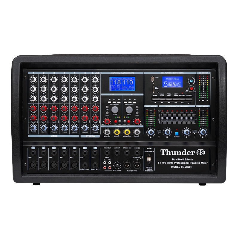 پاور میکسر اکو آمپلی فایر چهار کانال تندر الکترونیک TE-2800R