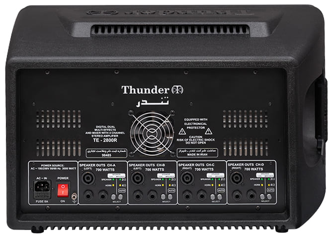 پاور میکسر اکو آمپلی فایر چهار کانال تندر الکترونیک TE-2800R